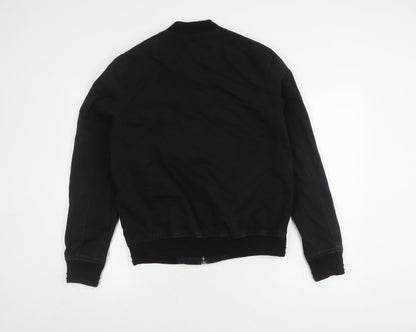 Mens UK Size M Topman Black Bomber Jacket