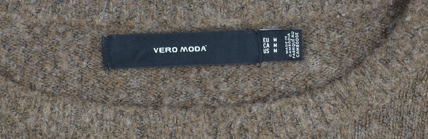 Womens UK Size M VERO MODA Brown Pullover Jumper