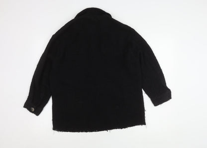 Womens UK Size M Zara Black Basic Jacket