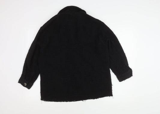 Womens UK Size M Zara Black Basic Jacket