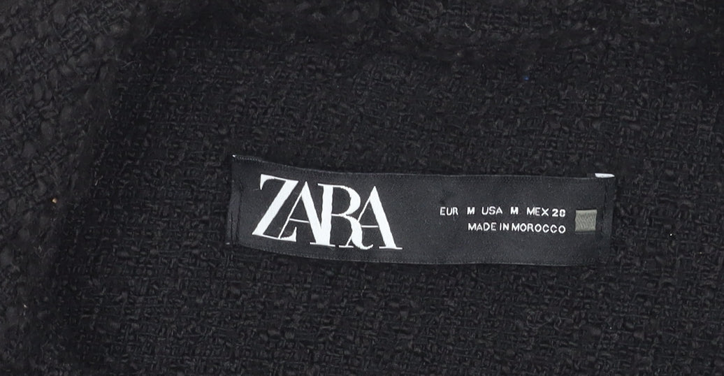 Womens UK Size M Zara Black Basic Jacket