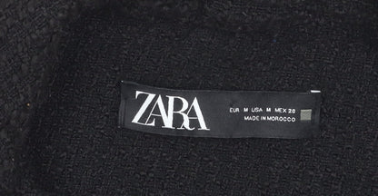 Womens UK Size M Zara Black Basic Jacket