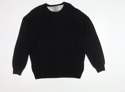 Marks and Spencer Men's Black Cotton Jumper L