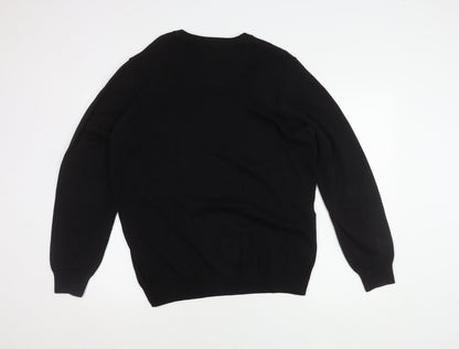 Marks and Spencer Men's Black Cotton Jumper L