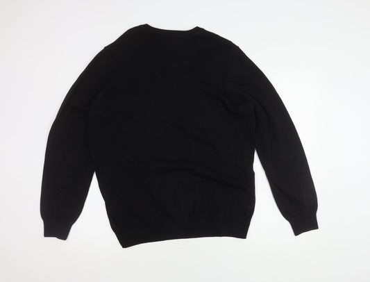 Marks and Spencer Men's Black Cotton Jumper L