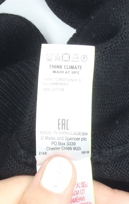 Marks and Spencer Men's Black Cotton Jumper L