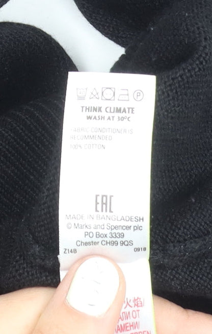 Marks and Spencer Men's Black Cotton Jumper L