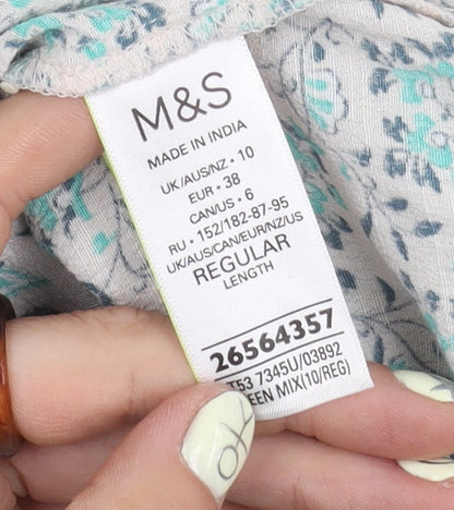 Marks and Spencer Women Multicoloured Floral Skirt Size 10