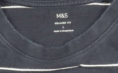 Unisex Adults UK Size L Marks and Spencer Blue Basic T-Shirt