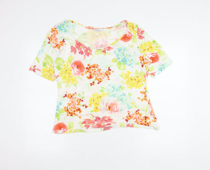 Womens UK Size 18 Artigiano Multicoloured Basic T-Shirt