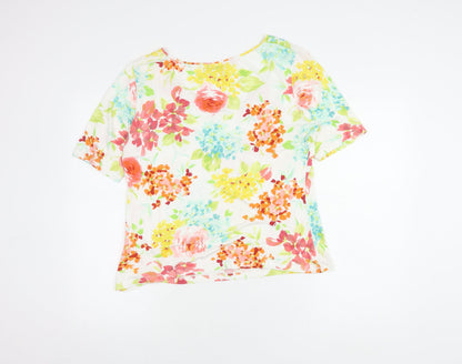 Womens UK Size 18 Artigiano Multicoloured Basic T-Shirt