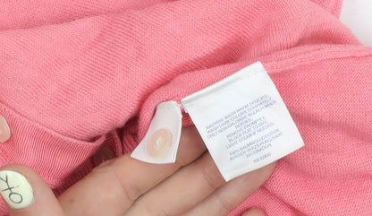 Lands' End Women's Pink XL Cotton Cardigan