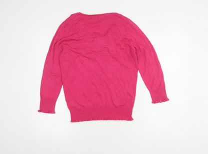 Womens UK Size 14 Per Una Pink Pullover Jumper