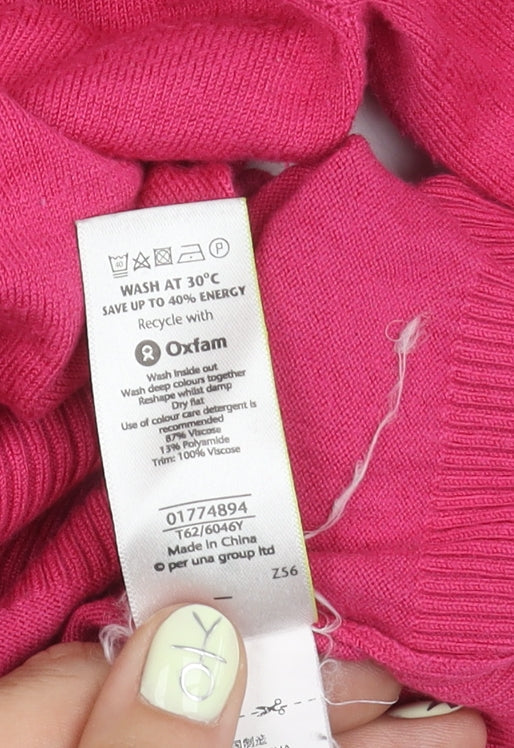 Womens UK Size 14 Per Una Pink Pullover Jumper