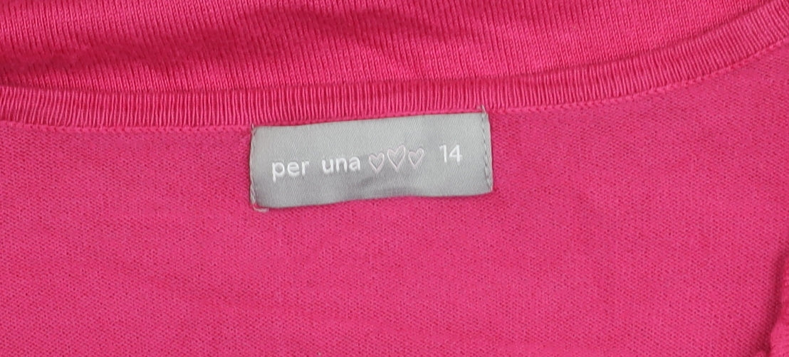 Womens UK Size 14 Per Una Pink Pullover Jumper