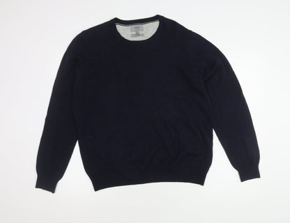 Marks and Spencer Men's Blue Medium Pullover Jumper