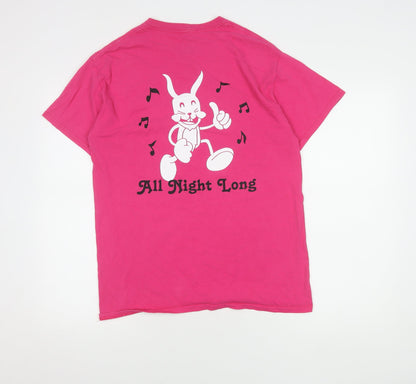 WHTRBBTLON Pink Unisex Music T-Shirt Medium