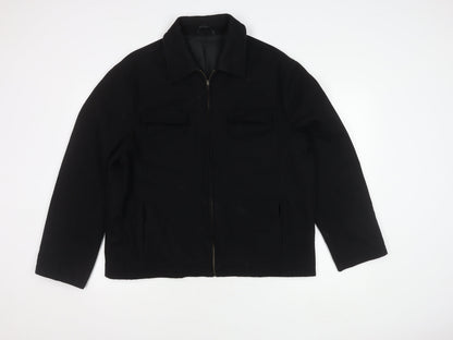 Mens UK Size L River Island Black Basic Jacket