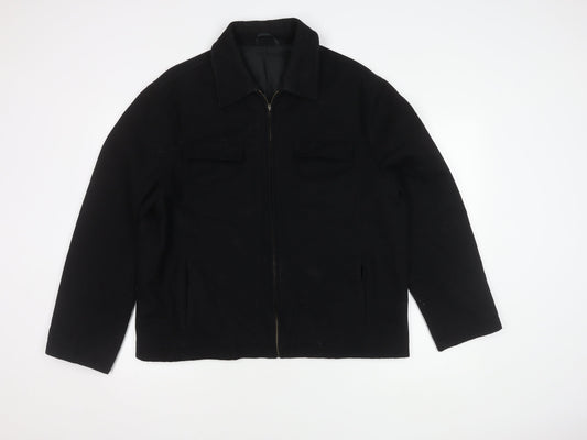 Mens UK Size L River Island Black Basic Jacket