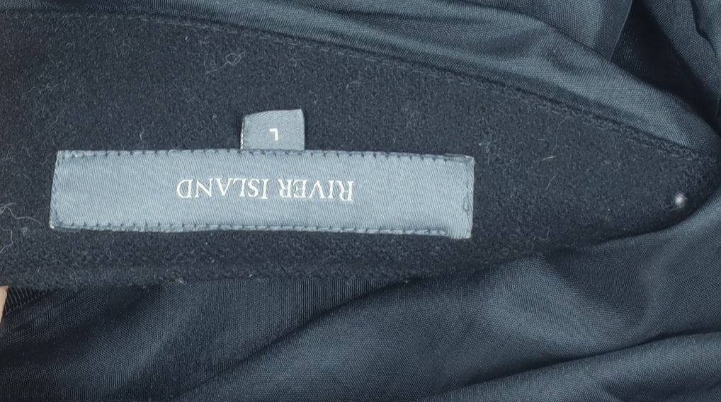 Mens UK Size L River Island Black Basic Jacket