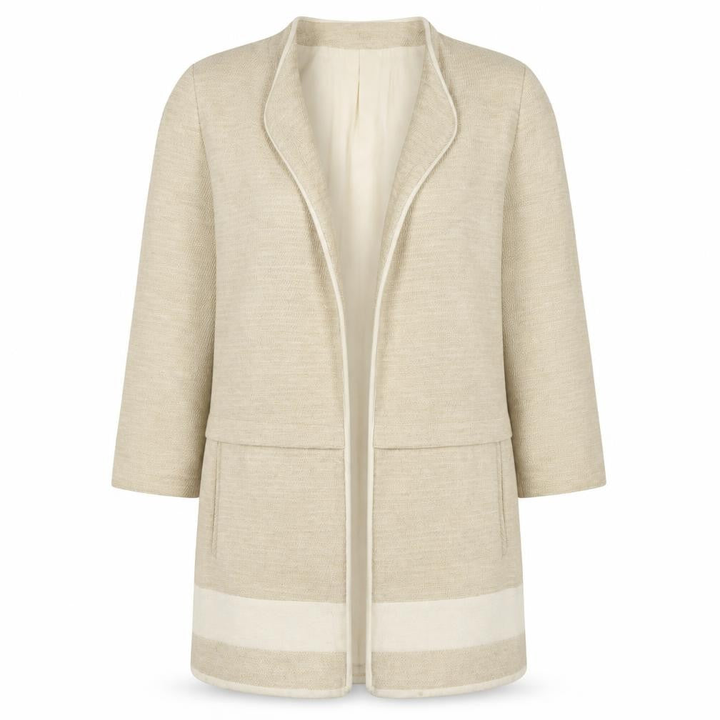 Womens UK Size M Zara Basic Beige Basic Jacket