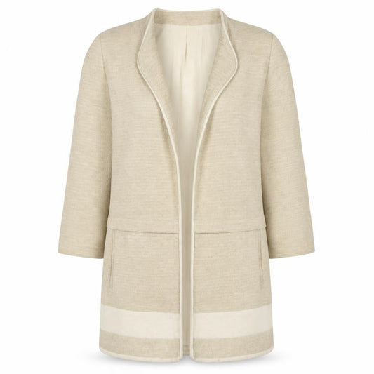 Womens UK Size M Zara Basic Beige Basic Jacket