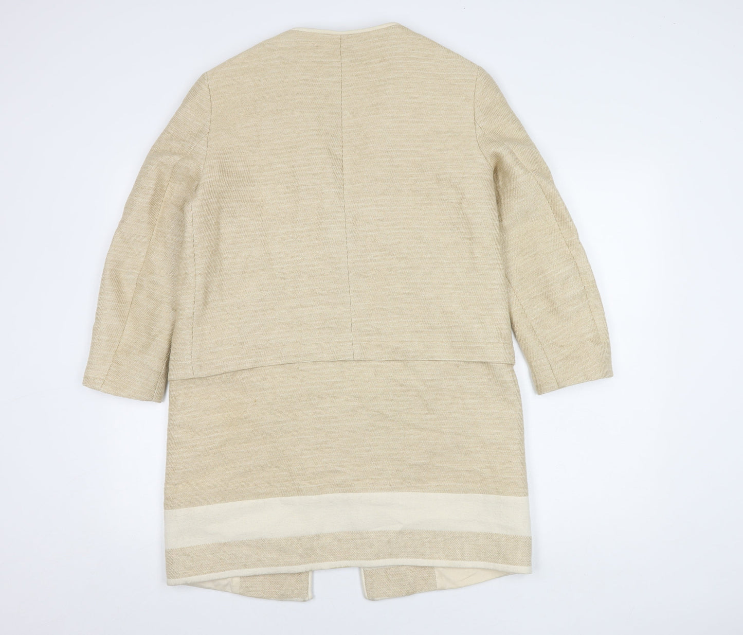 Womens UK Size M Zara Basic Beige Basic Jacket