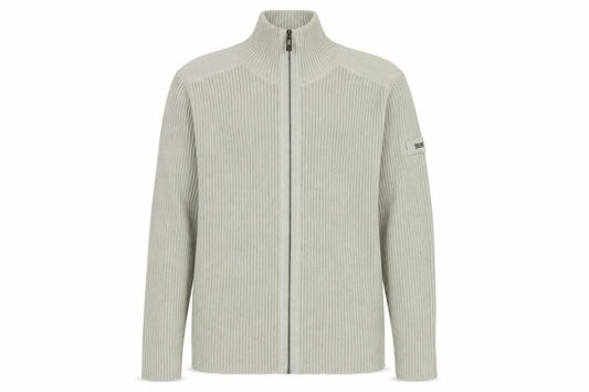 FreeBase XL Beige Full Zip Jumper for Men