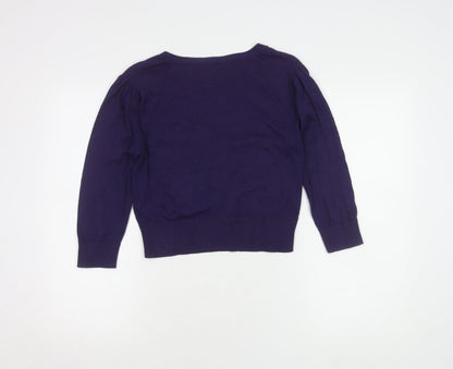 Womens UK Size M Great Plains Purple Cardigan Jumper