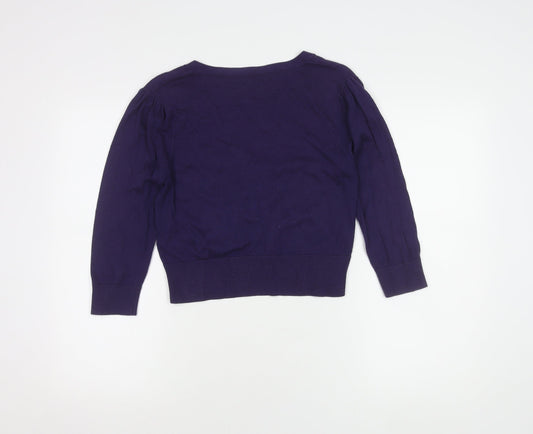 Womens UK Size M Great Plains Purple Cardigan Jumper