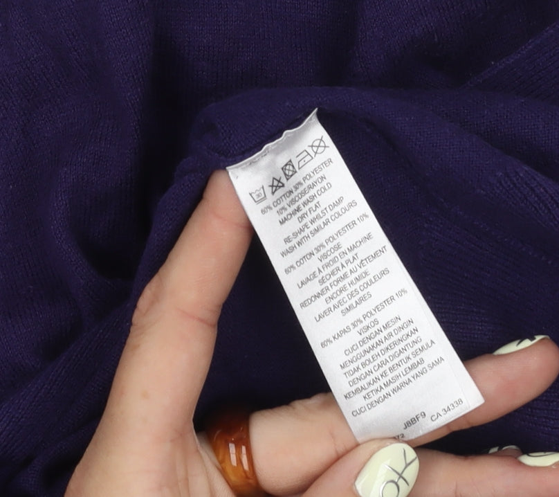 Womens UK Size M Great Plains Purple Cardigan Jumper
