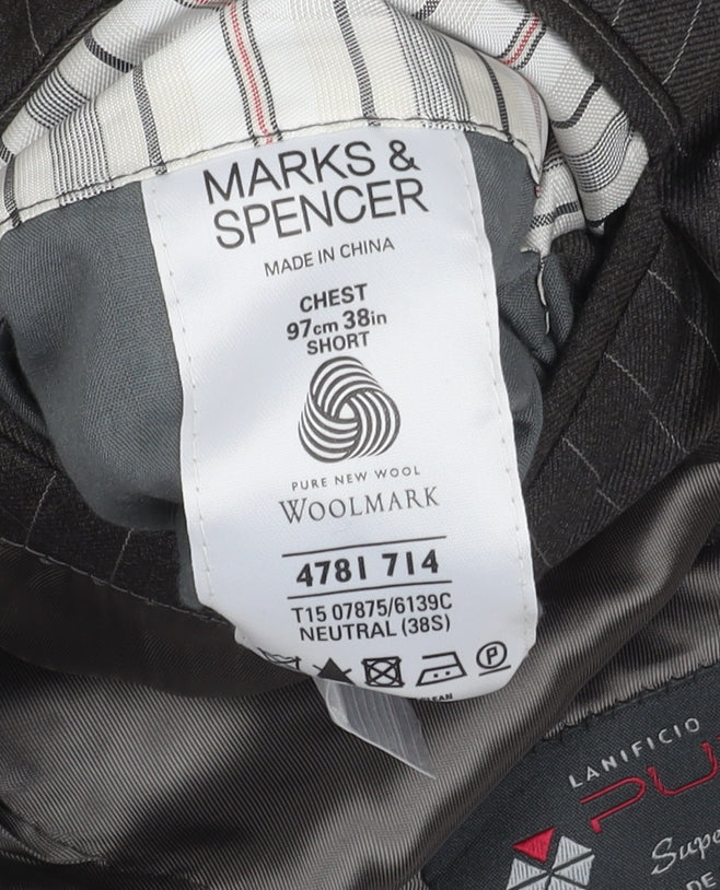 Mens UK Size 38 Marks and Spencer Regular Grey Suit Jacket