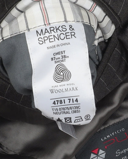 Mens UK Size 38 Marks and Spencer Regular Grey Suit Jacket