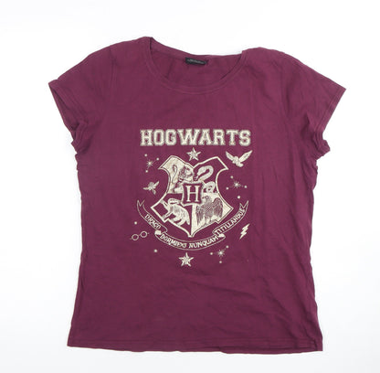 Harry Potter Women's Purple T-Shirt Nightshirt Size 10-12