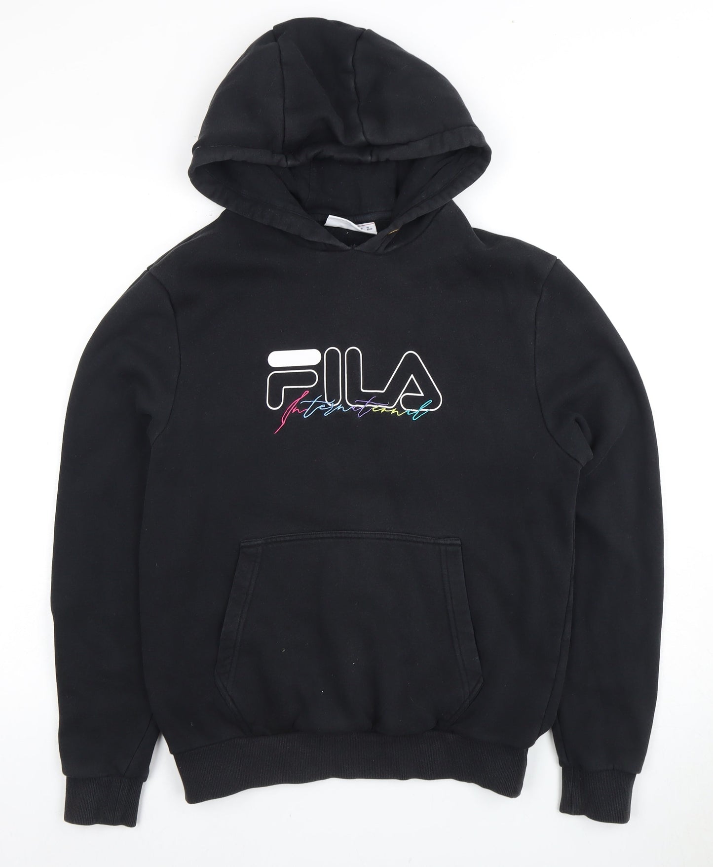 Mens UK Size S FILA Black Pullover Hoodie