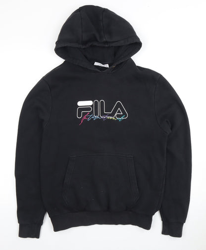 Mens UK Size S FILA Black Pullover Hoodie