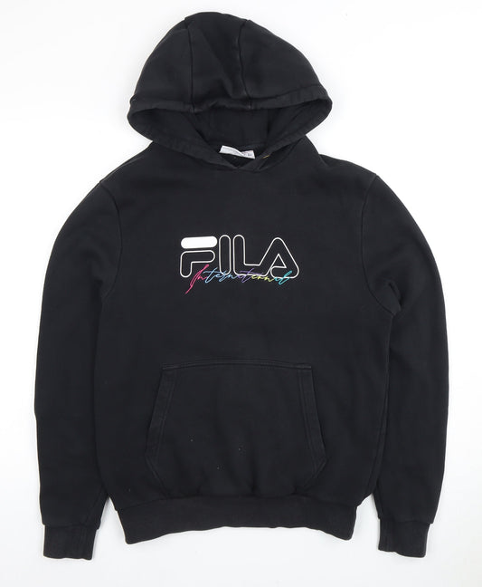 Mens UK Size S FILA Black Pullover Hoodie