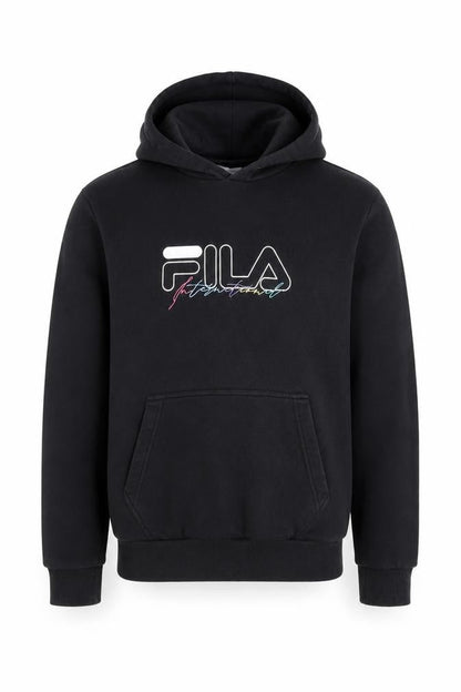 Mens UK Size S FILA Black Pullover Hoodie