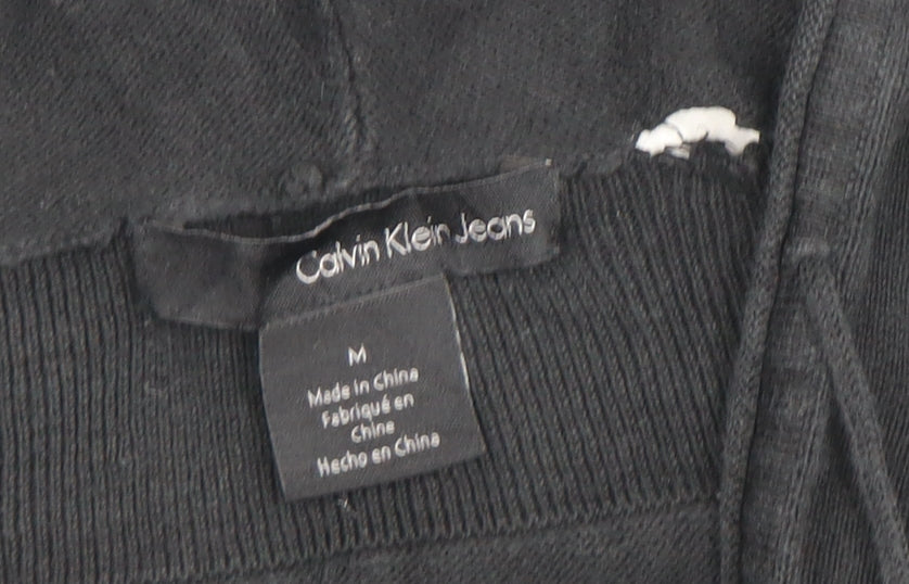 Womens UK Size M Calvin Klein Black Pullover Hoodie