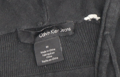 Womens UK Size M Calvin Klein Black Pullover Hoodie