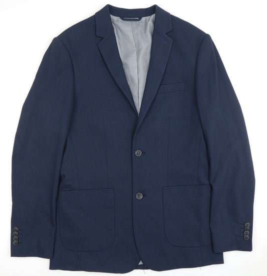 Mens UK Size 48 Jack and Jones Regular Blue Suit Jacket