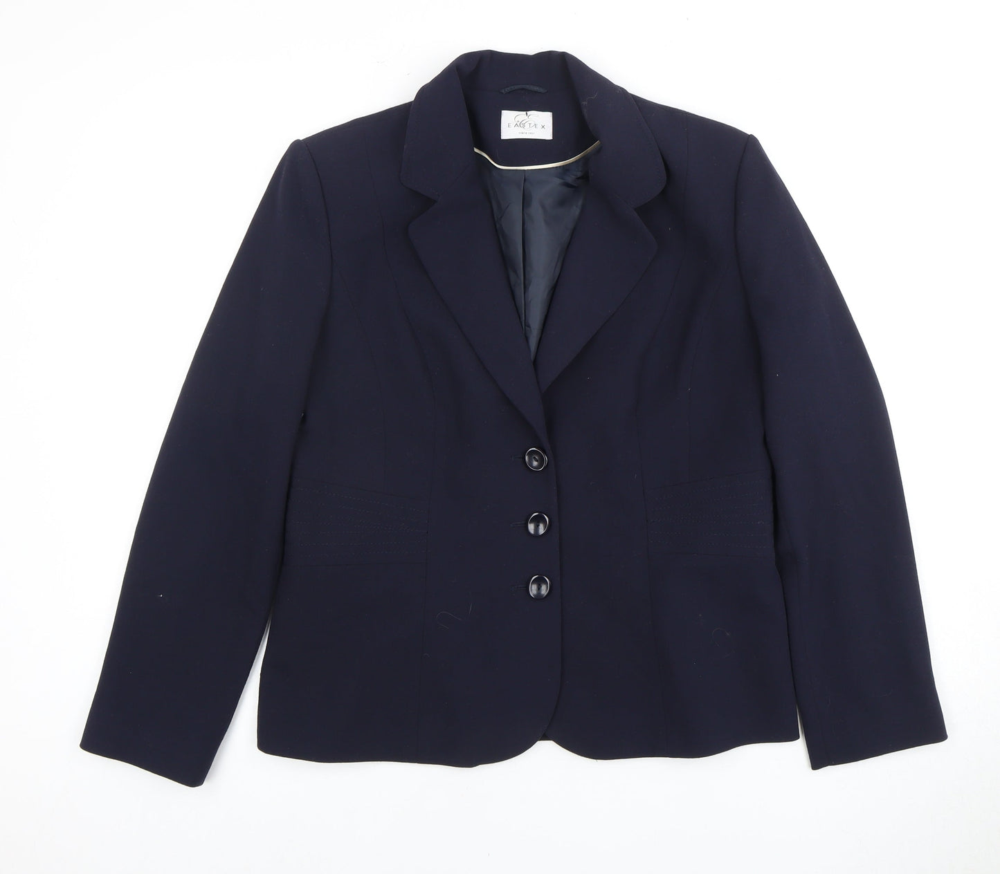 Eastex Women's Blue Blazer, Size 12, Notch Lapel