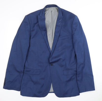 Mens UK Size 40 Red Herring Regular Blue Suit Jacket