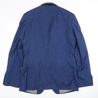 Mens UK Size 40 Red Herring Regular Blue Suit Jacket