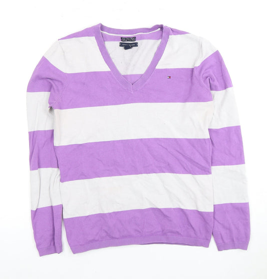 Womens UK Size M Tommy Hilfiger Multicoloured Pullover Jumper