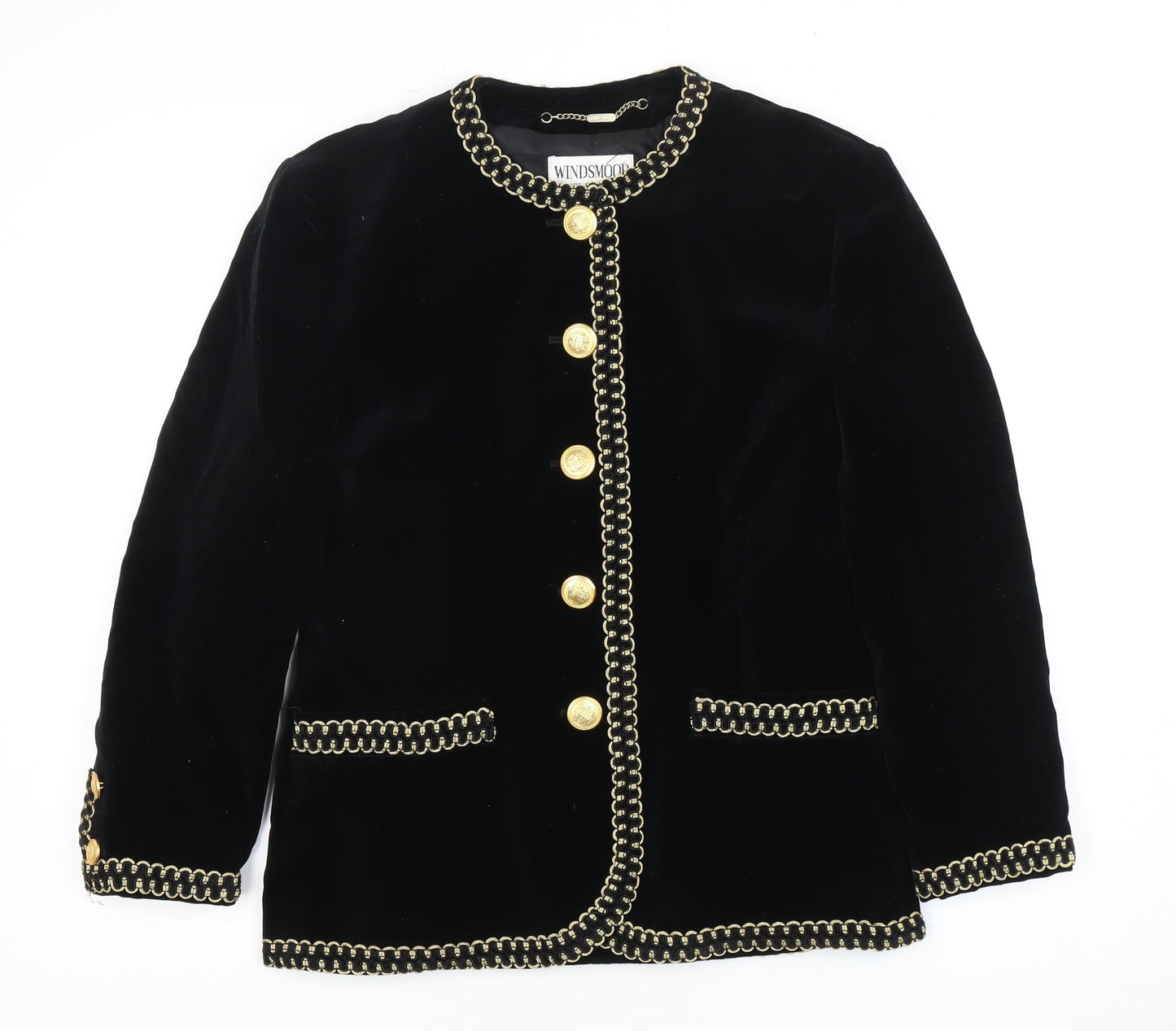 Windsmoor Women's Black Velvet Blazer, Size 8, Formal