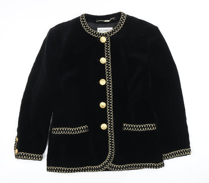 Windsmoor Women's Black Velvet Blazer, Size 8, Formal