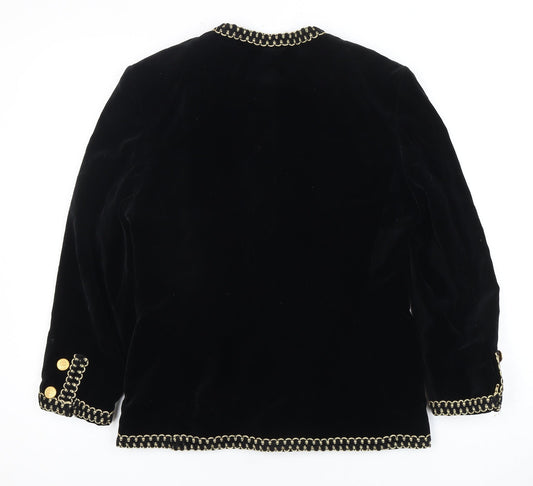 Windsmoor Women's Black Velvet Blazer, Size 8, Formal