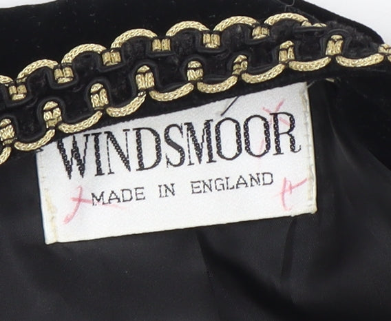 Windsmoor Women's Black Velvet Blazer, Size 8, Formal