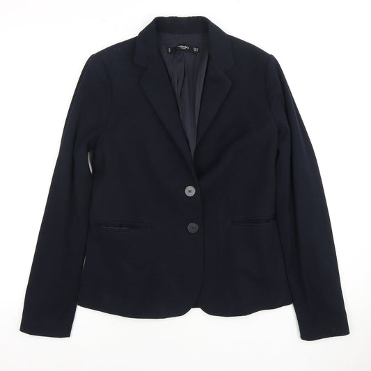 Mango Women's Black Blazer Size 10 Classic Fit